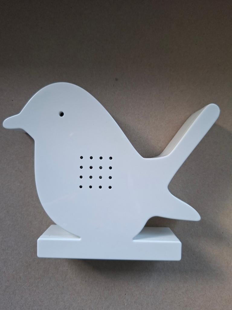 Vogelgeluiden wanddecoratie met bewegingssensor, Ophalen of Verzenden, Gebruikt, Wit, Kunststof
