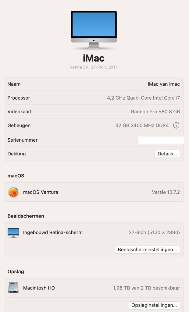 Foto 7 van partij 27 inch iMacs 2017/2020/2021