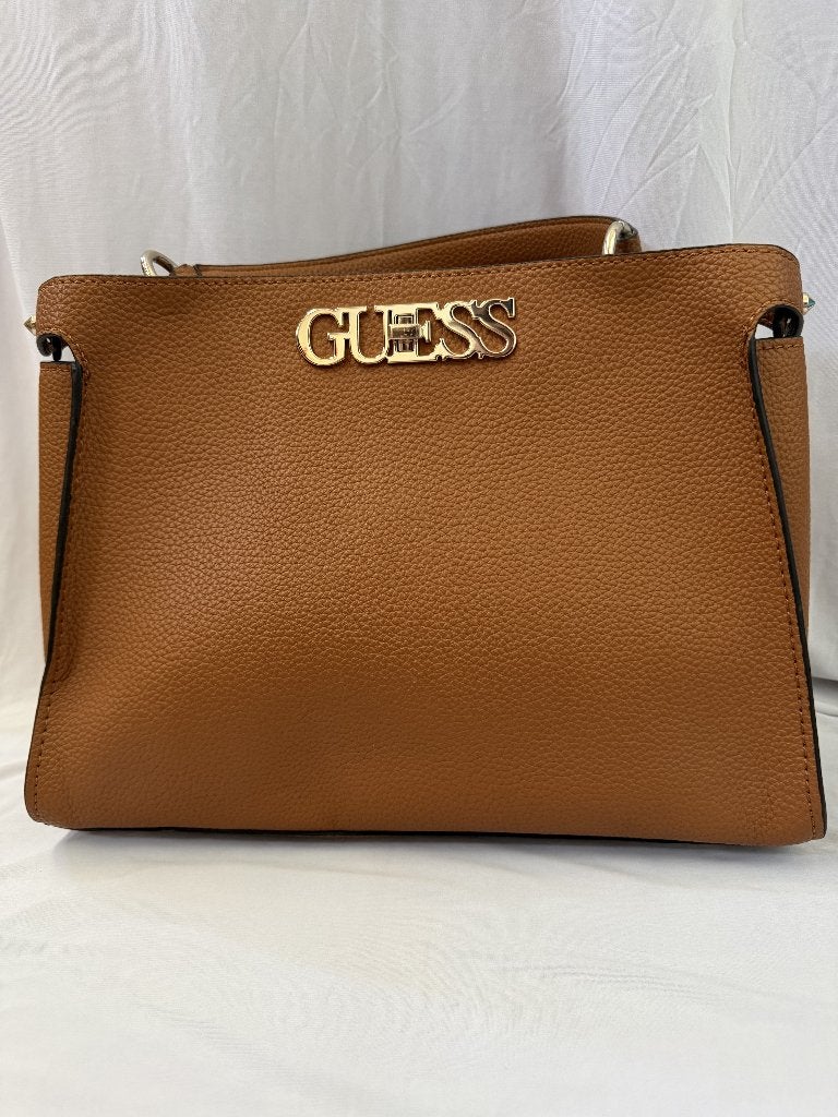 Guess tas, Verzenden, Zo goed als nieuw, Bruin, Handtas
