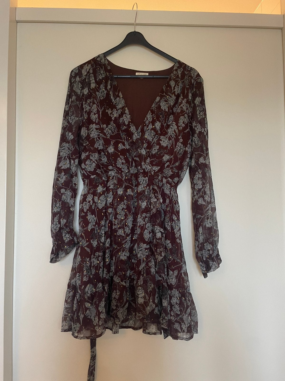 Lili & Lala Jurk met Bloemenprint - Maat M, Bruin, Zo goed als nieuw, Boven de knie, Ophalen