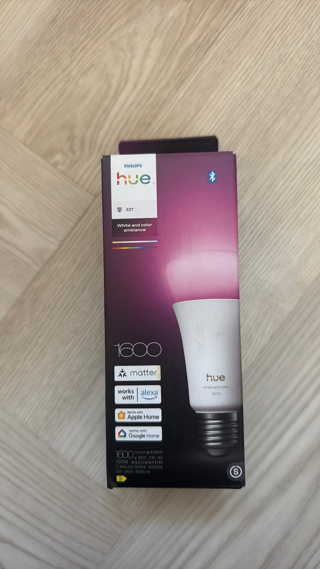 Philips Hue E27 White and Color Ambiance 1600 Lumen, Ophalen, Nieuw