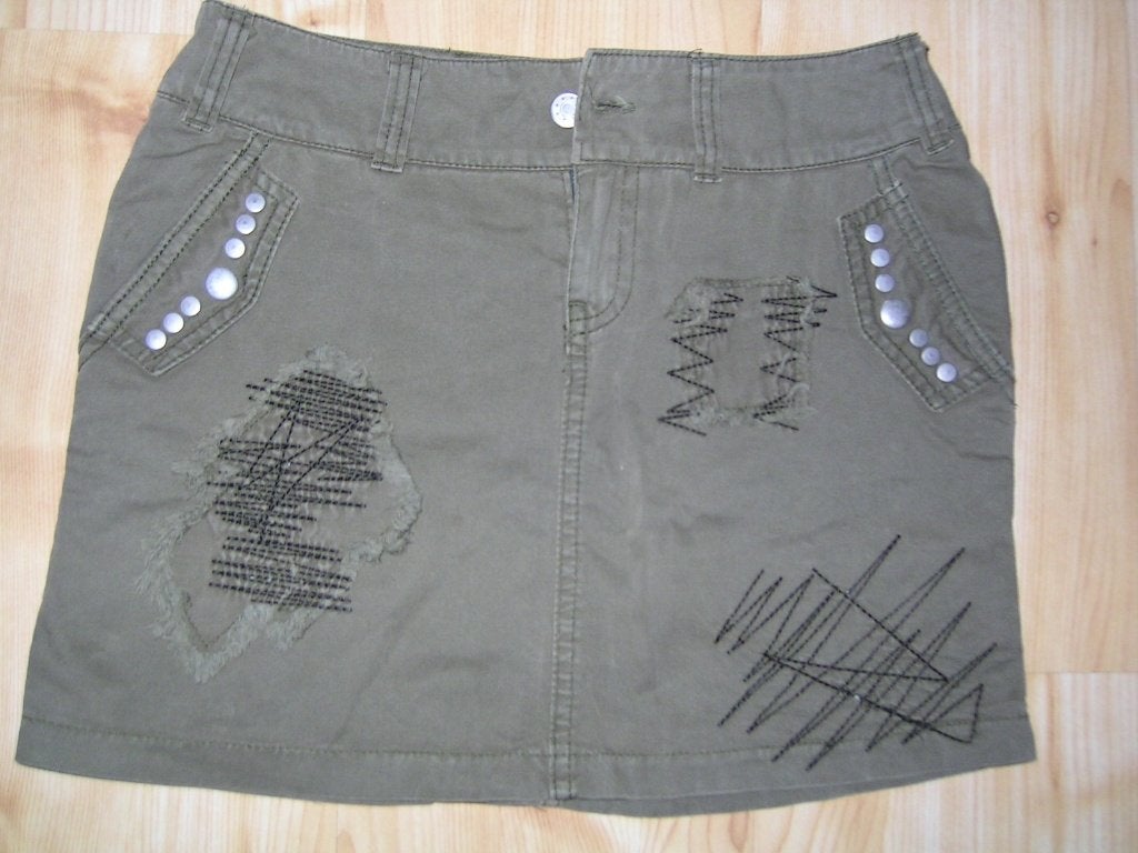 STOER legergroen rokje van yes or no (C&A) XS, Yes or no  C & A, Ophalen of Verzenden, Zo goed als nieuw, Maat 34 (XS) of kleiner