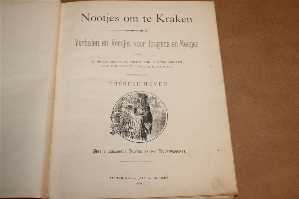 Nootjes om te Kraken — Kinderverhalen met Houtgravures 1900, Antiek en Kunst, Ophalen of Verzenden
