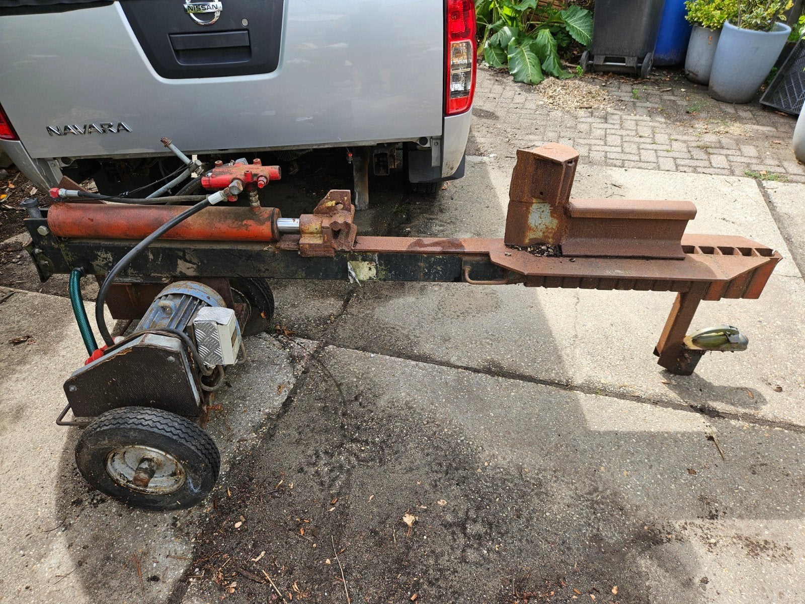 13 Ton Horizontale Houtklover 400V Krachtstroom, Tuin en Terras, Kloofmachines, Ophalen, Gebruikt, Elektrisch, Liggend