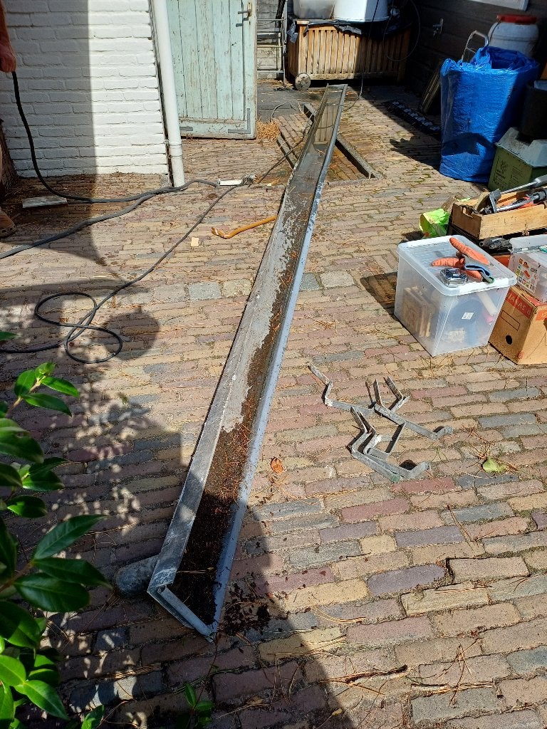 Zinken bakgoot, Ophalen, Gebruikt, 4 tot 6 meter, Zink