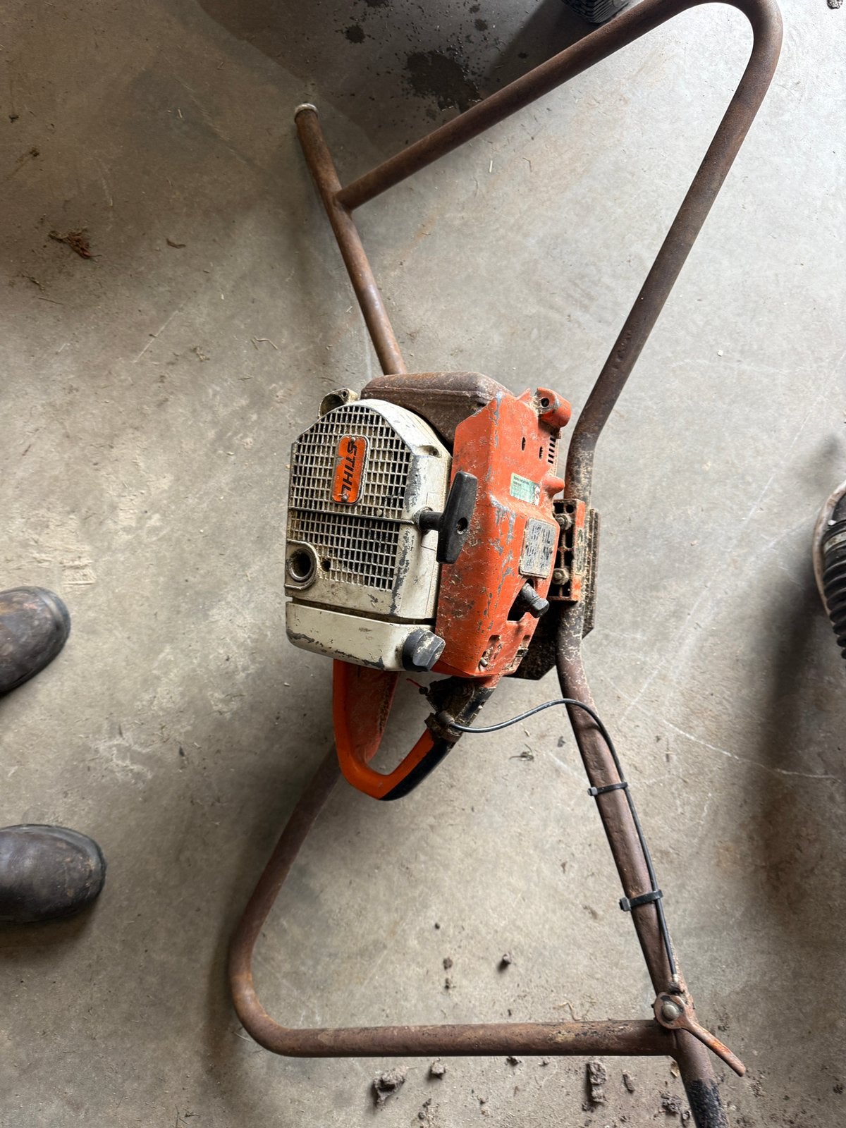 Stihl 045 av twee mans grondboor, Ophalen, Zo goed als nieuw, Benzine