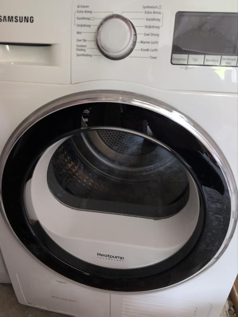 Samsung DV80F5EBHGW Warmtepompdroger 8kg, Witgoed en Apparatuur, Wasdrogers, Gebruikt, 8 tot 10 kg, Ophalen of Verzenden, 85 tot 90 cm