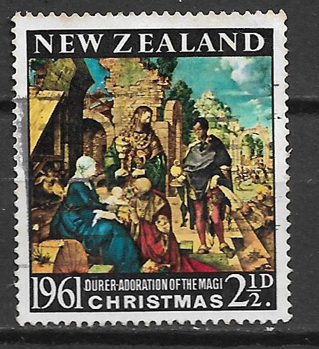New Zealand 1961 Kerstmis kerst, Ophalen of Verzenden, Gestempeld