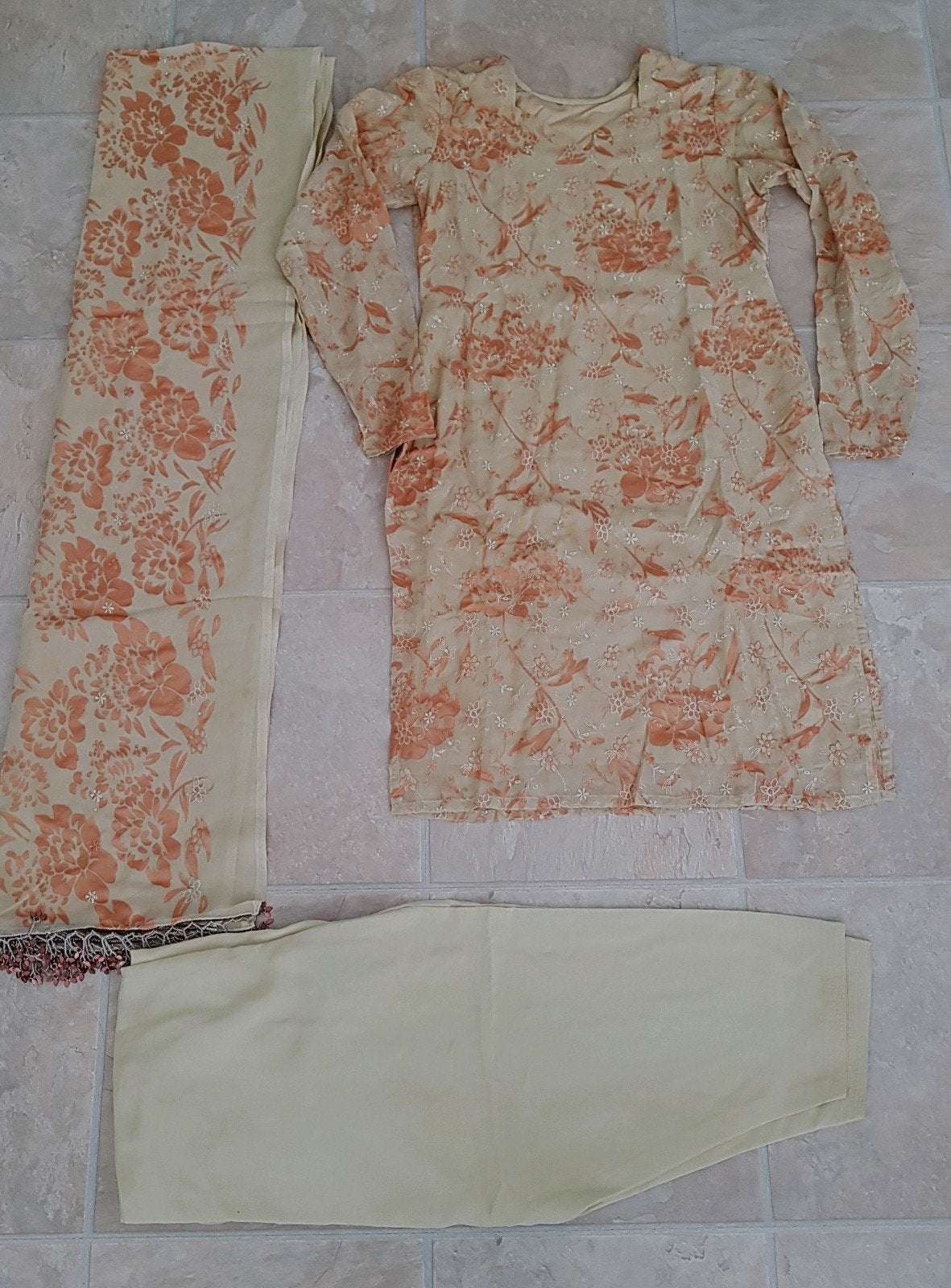 Mooie Indiase/Pakistaanse Salwar Kameez - Maat S, Kleding | Dames, Gelegenheidskleding, Ophalen of Verzenden, Zo goed als nieuw