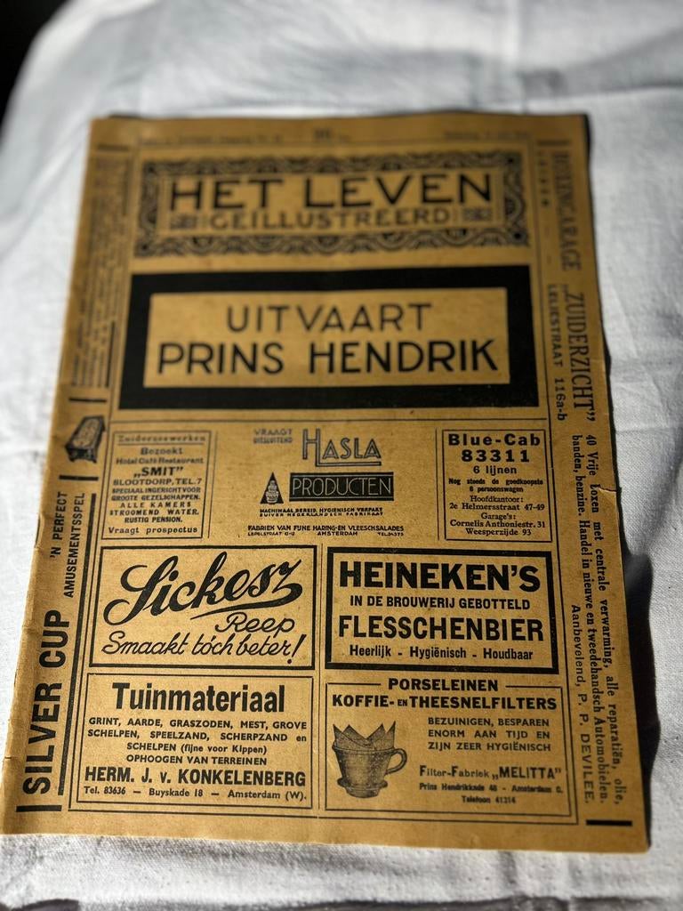 Tijdschrift “het leven” geïllustreerd 14 juli 1934, Ophalen of Verzenden, 1920 tot 1940, Nederland, Tijdschrift