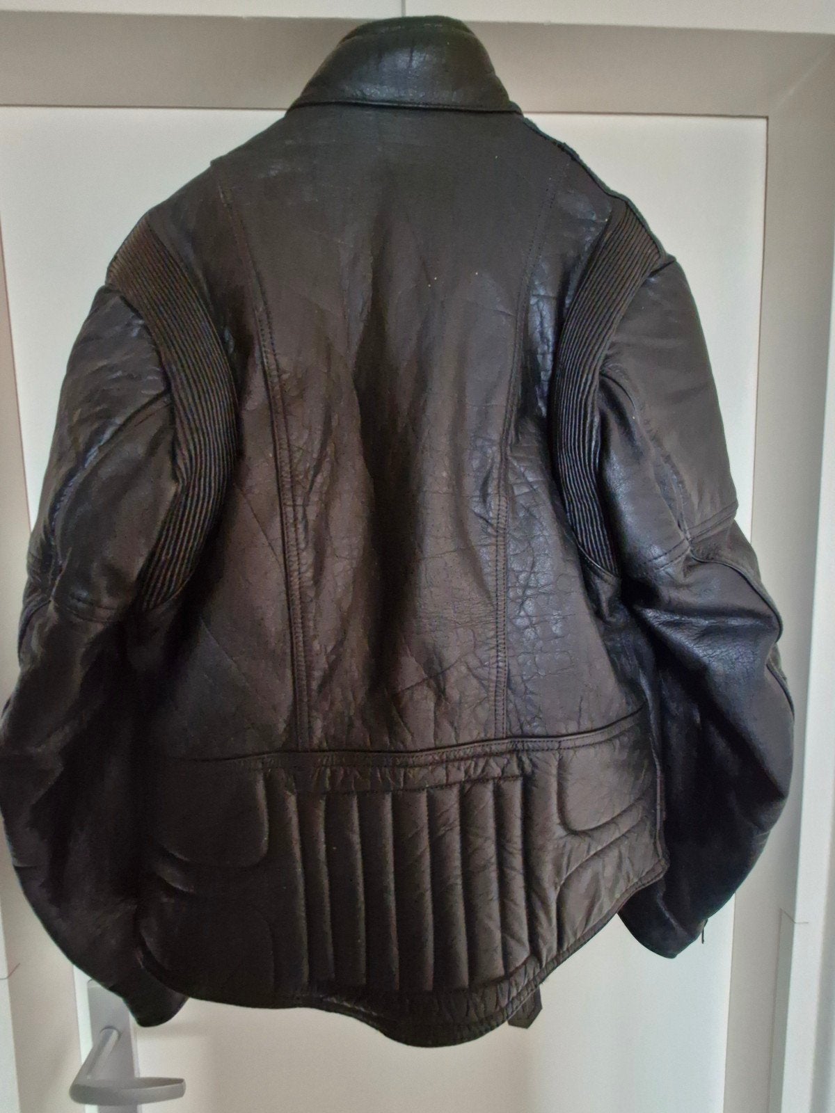 Leren dames motorjas en textiele motorbroek (Evolution), Motoren, Ophalen, Tweedehands, Dames