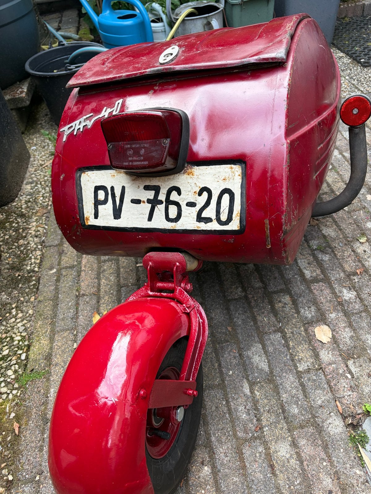 Vintage Pav 40 aanhanger voor motor of scooter, Ophalen, Gebruikt