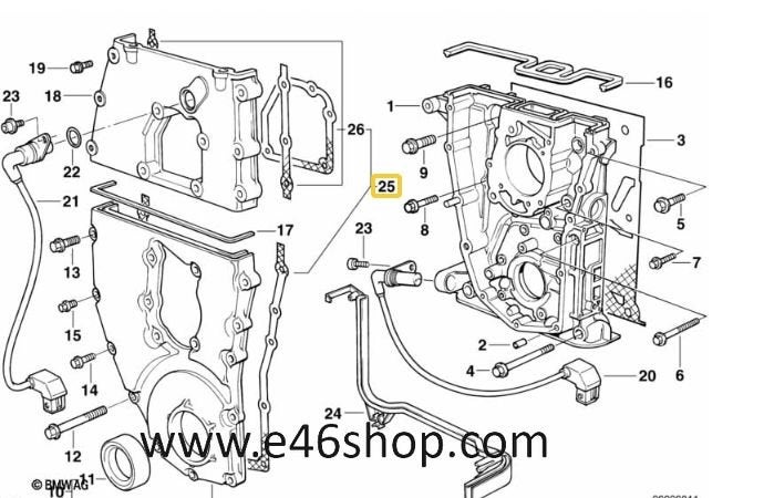 Foto 4 van Distributie deksel pakking BMW E36 E46 E43 Z3 OE 11141739905