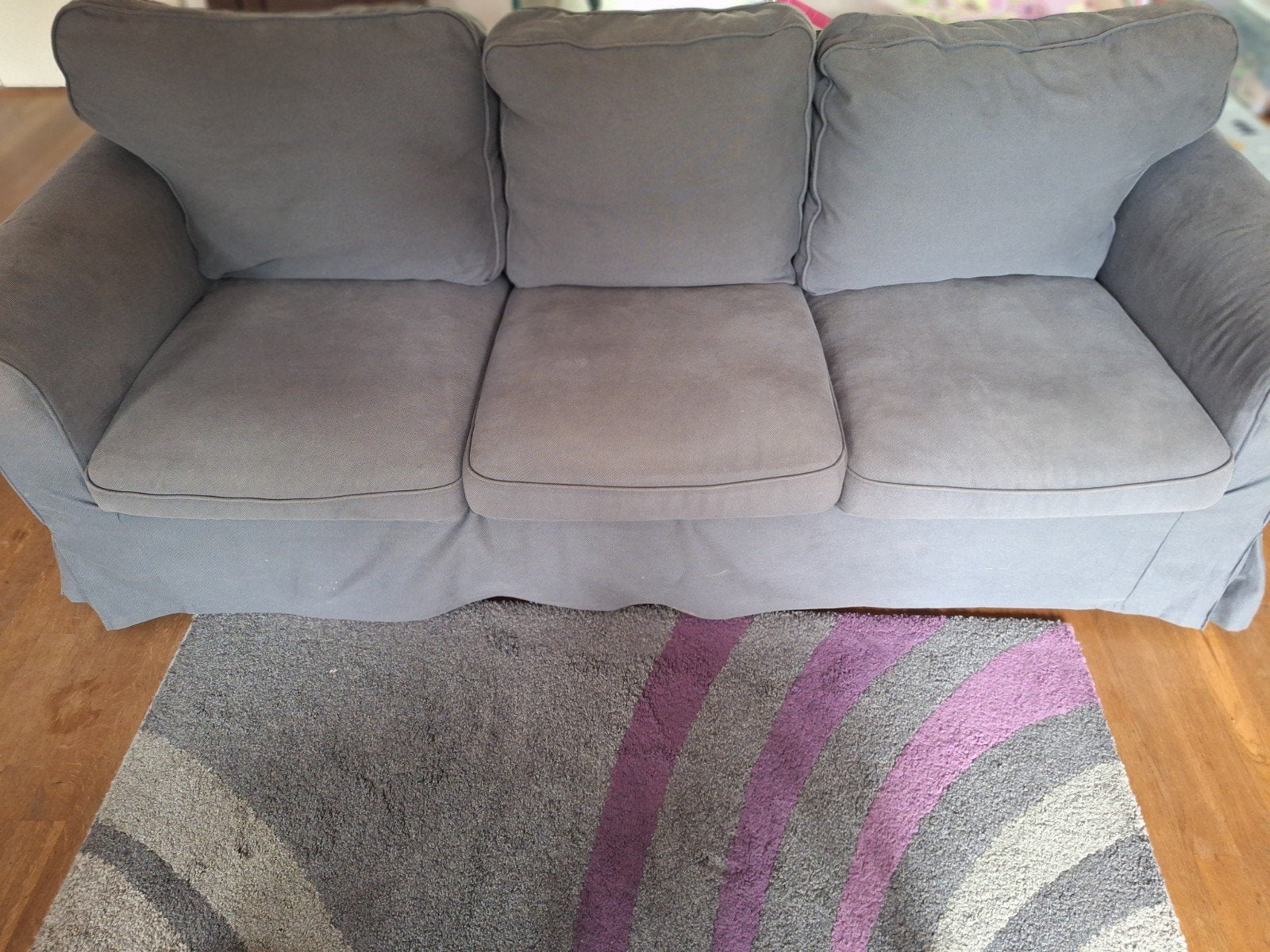 Bank, 3zits, ikea, antraciet, Ophalen, Gebruikt, 150 tot 200 cm, Tweepersoons