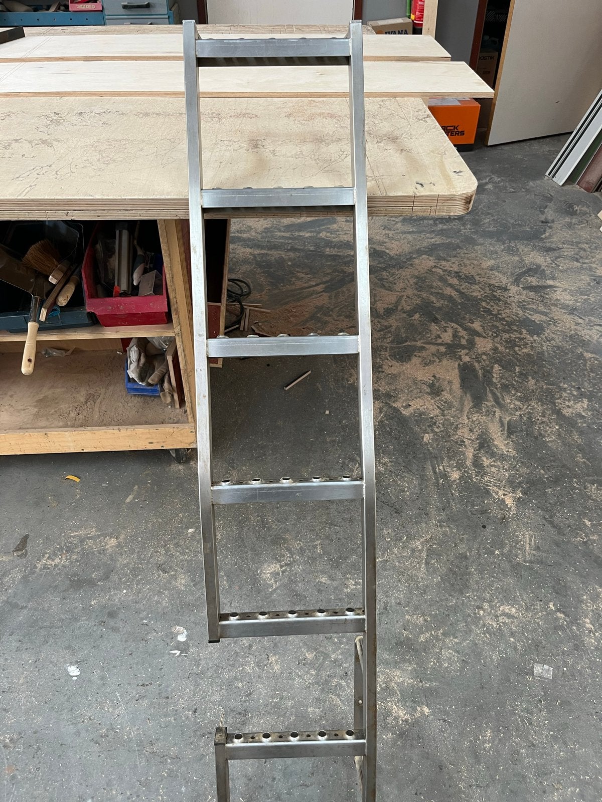 RVS trapje voor bus of boot, Ophalen of Verzenden, Zo goed als nieuw, Ladder, Minder dan 2 meter