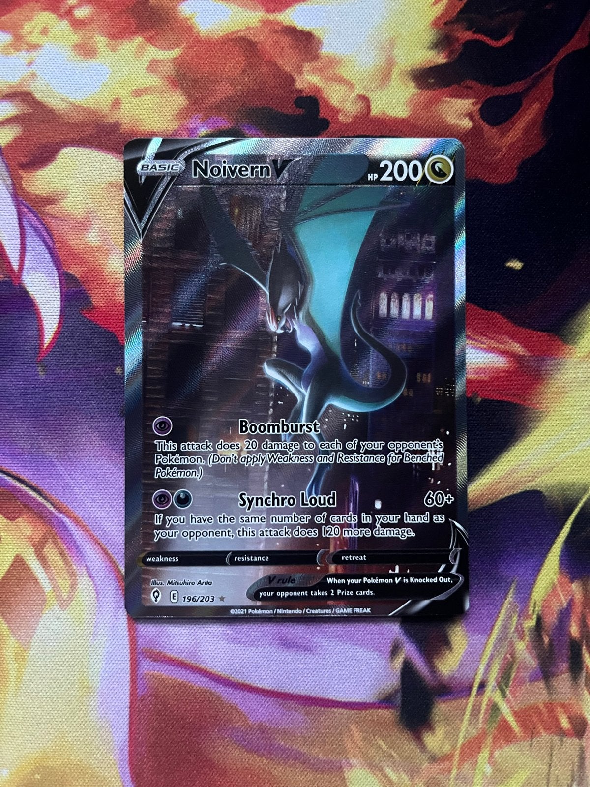Noivern V Full Art Pokémon Kaart, Ophalen of Verzenden, Zo goed als nieuw, Losse kaart, Foil