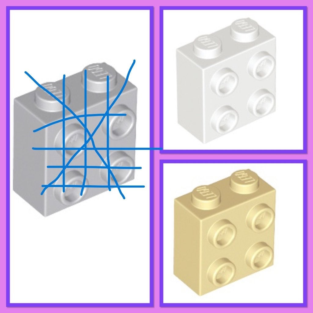 lego 1x2x2 blokjes, pilaren met nopjes op de voorkant beige, Kinderen en Baby's, Speelgoed | Duplo en Lego, Ophalen of Verzenden