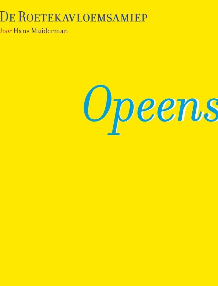 Hans Muiderman : De Roetekavloemsamiep, Hans Muiderman, 5 of 6 jaar, Fictie algemeen, Jongen of Meisje