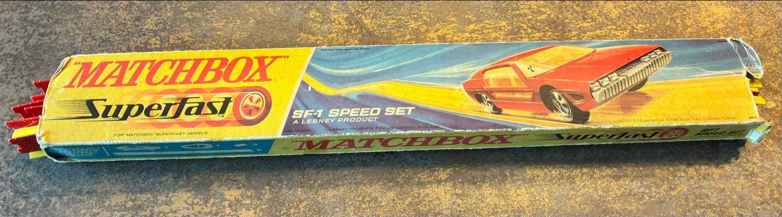 Vintage Matchbox Superfast SF-1 Speed Set Racebaan, Ophalen of Verzenden, Gebruikt, Overige aandrijving, Racebaan