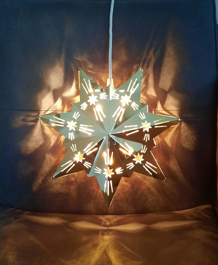 KERSTSTER MESSING ADVENTSSTER Ø 28 Merk: KONSTSMIDE, Ophalen of Verzenden, Zo goed als nieuw