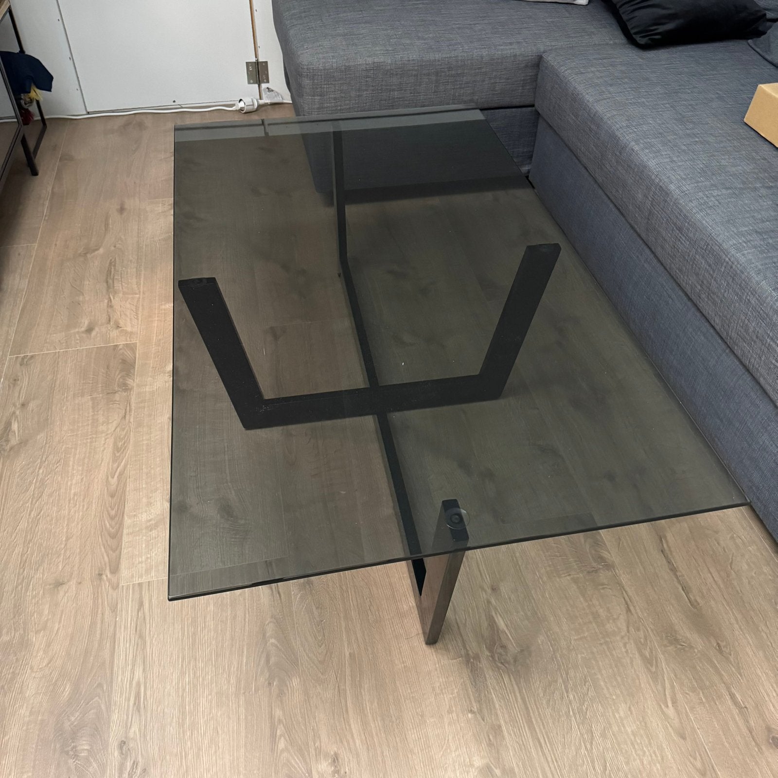 Kave Home Salontafel ‘Plam’, Ophalen, 100 tot 150 cm, 50 tot 100 cm, Glas