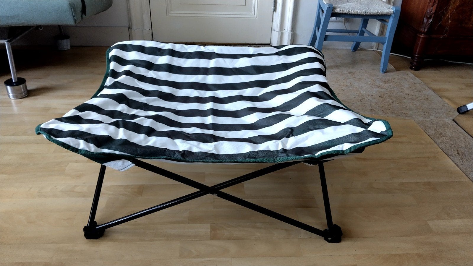 Hondenbed Hondenstretcher opvouwbaar schoon 75x75 groen tas, Ophalen, Zo goed als nieuw, Overige