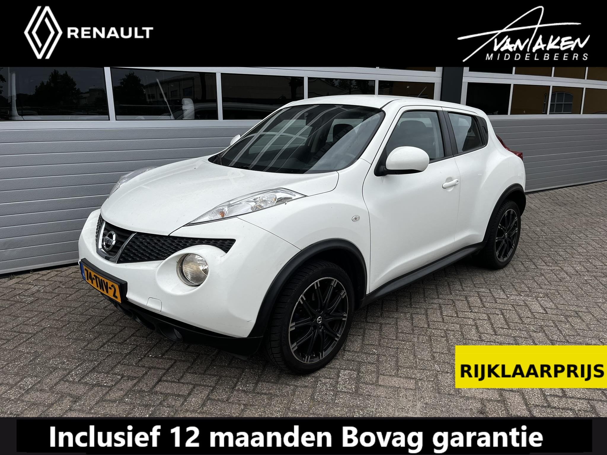 Nissan Juke 1.6 Acenta AUTOMAAT, Auto's, Stof, 4 cilinders, Wit, Origineel Nederlands