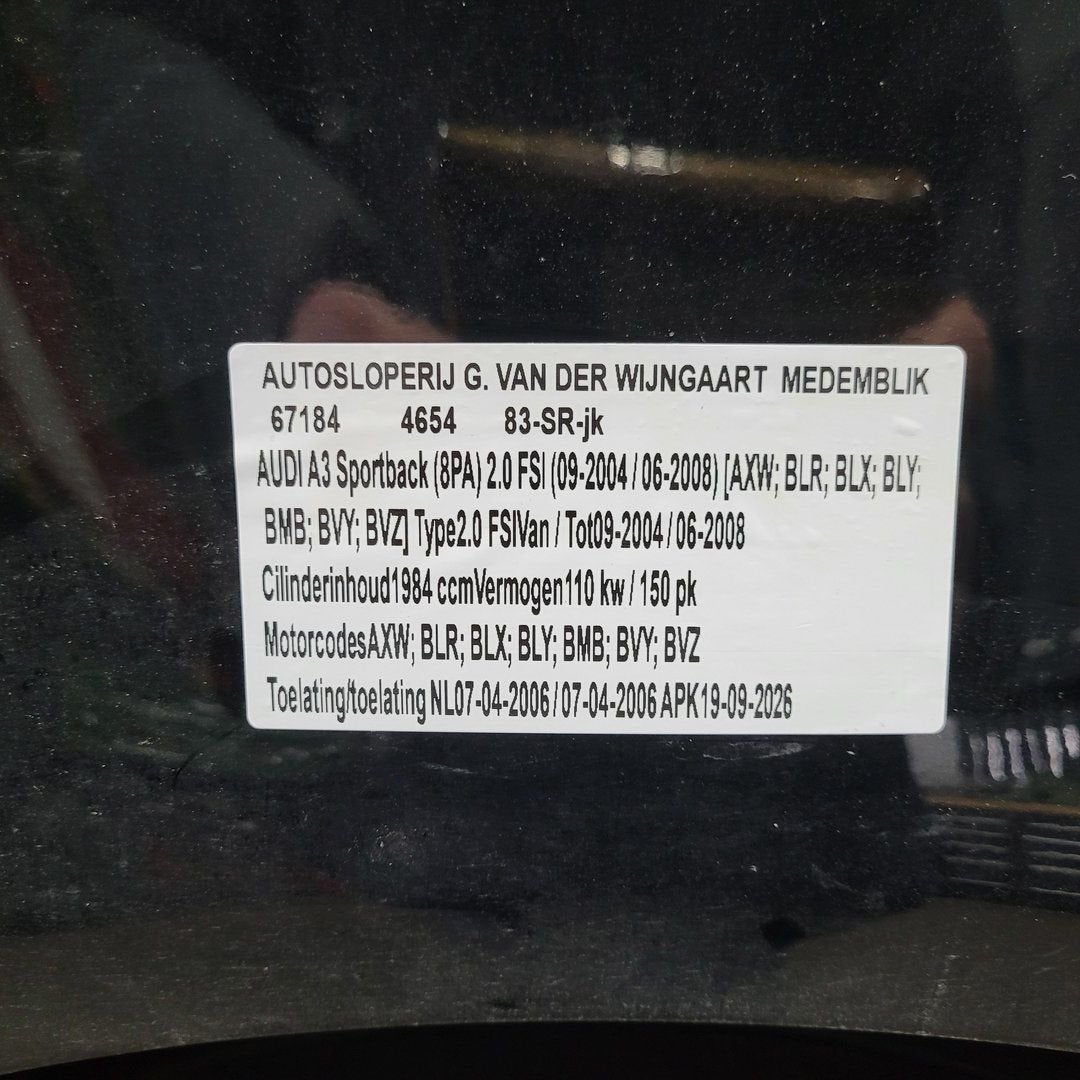audi a3 zijscherm deur achterklep motorkap, Auto-onderdelen, Carrosserie en Plaatwerk, Ophalen, Gebruikt, -, -
