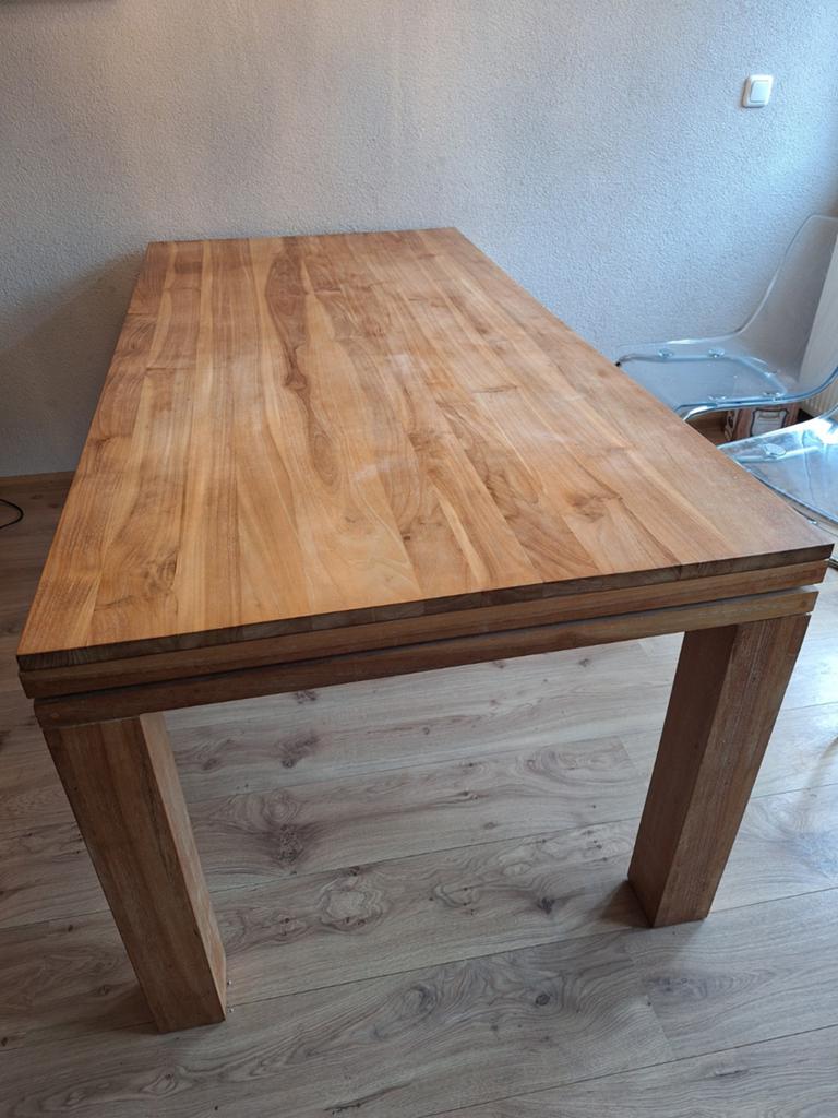 Teakhouten eettafel 180x90 cm - Bijna gratis!!Snel ophalen!!, Huis en Inrichting, Tafels | Eettafels, Ophalen, Gebruikt, Teakhout