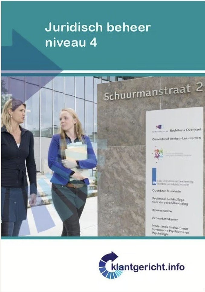Juridisch beheer niveau 4 (ISBN 9789037231908), Edu Actief, Ophalen of Verzenden, Zo goed als nieuw, MBO