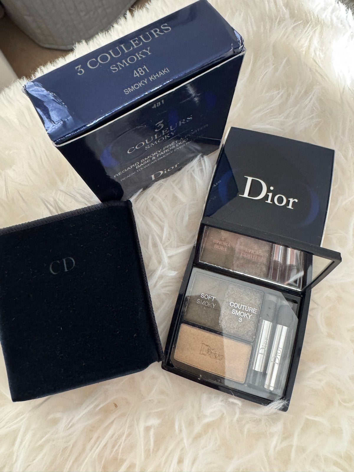 Nieuw Dior 3 Couleurs Smoky Oogschaduw Palet 481 Smoky Khaki, Ogen, Nieuw, Ophalen of Verzenden, Make-up