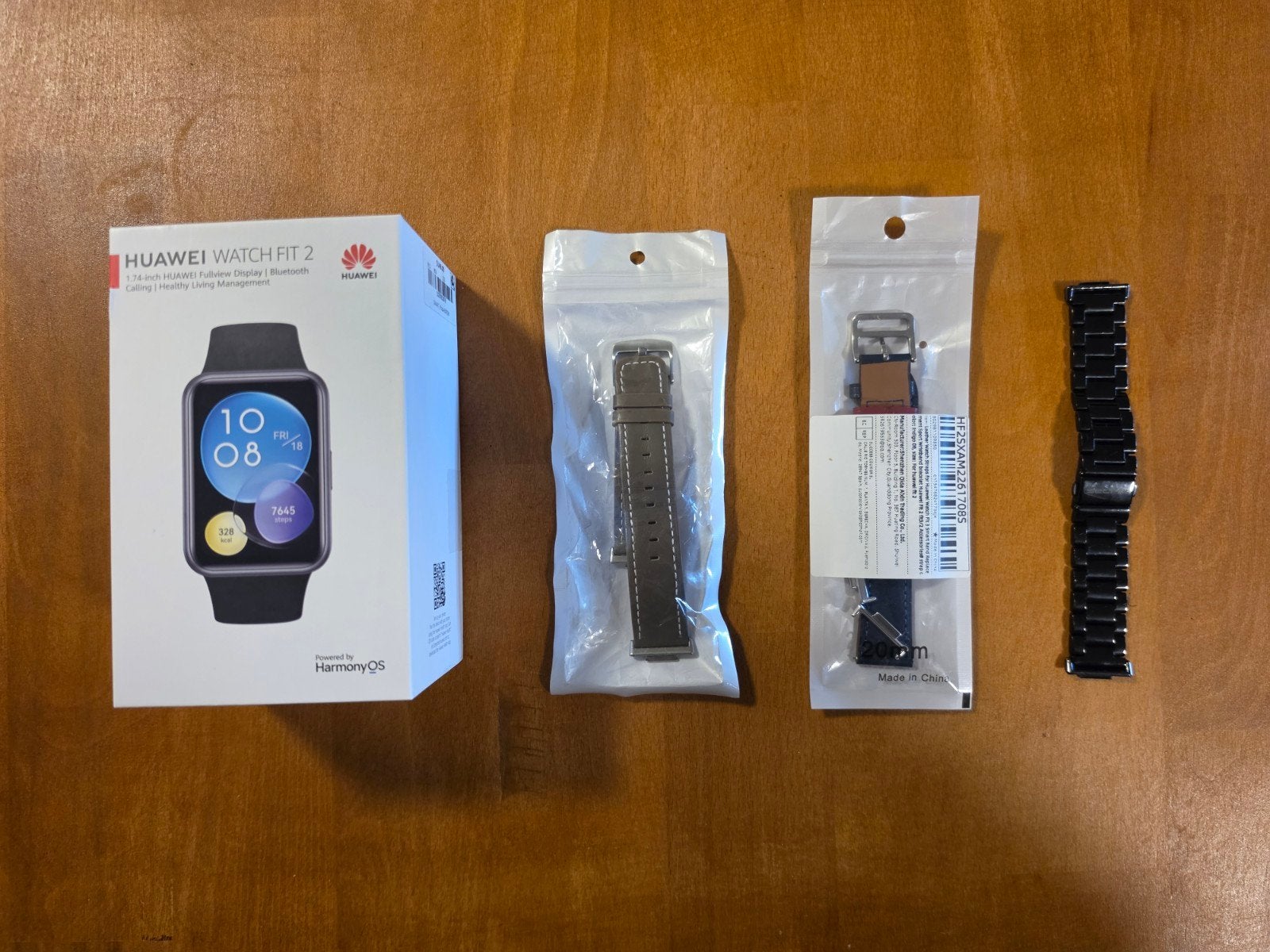 Huawei Watch Fit 2 | Compleet in doos + 3 Extra bandjes, Ophalen of Verzenden, Zo goed als nieuw, Zwart, Huawei Warch Fit 2