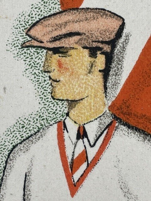 antiek reklame schildje voor stropdassen 'GENTRY' rond 1920, Verzamelen, Ophalen of Verzenden, Gebruikt, Reclamebord