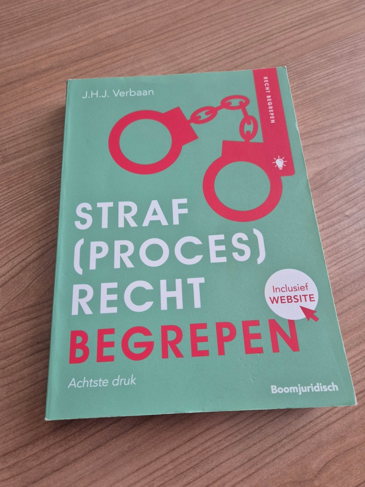 Straf(proces)recht Begrepen - J.H.J. Verbaan (8e druk), J.H.J. Verbaan, Zo goed als nieuw, Gamma, HBO