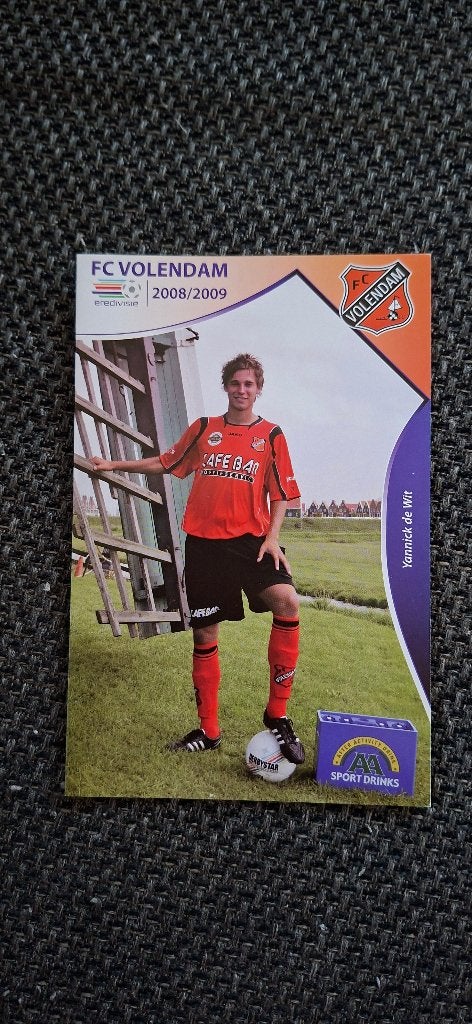 Spelerskaart met handtekening; Yannick de Wit # FC Volendam, Ophalen of Verzenden, Nieuw, Overige binnenlandse clubs, Spelerskaart