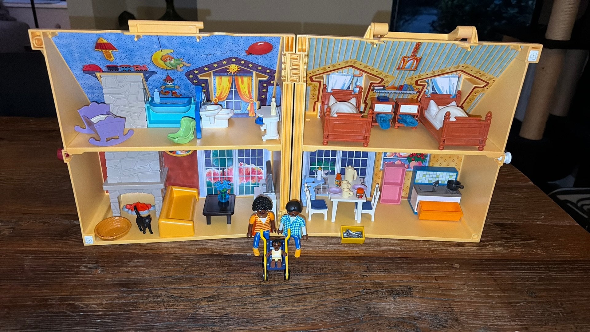 Playmobil meeneem poppenhuis gezin huis speelklaar 2, Ophalen of Verzenden, Gebruikt, Complete set, Gebouw