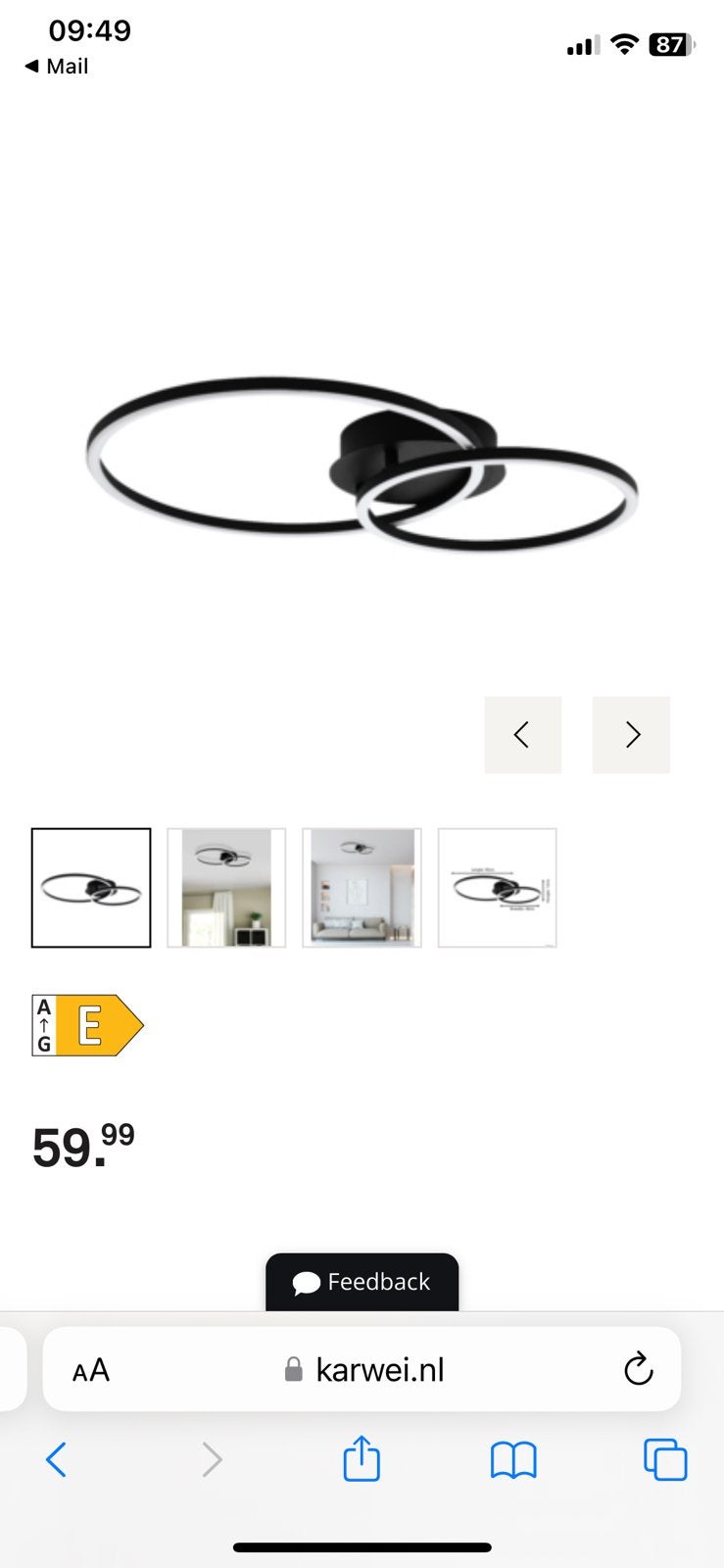 €30, Ophalen, Zo goed als nieuw, Zwart