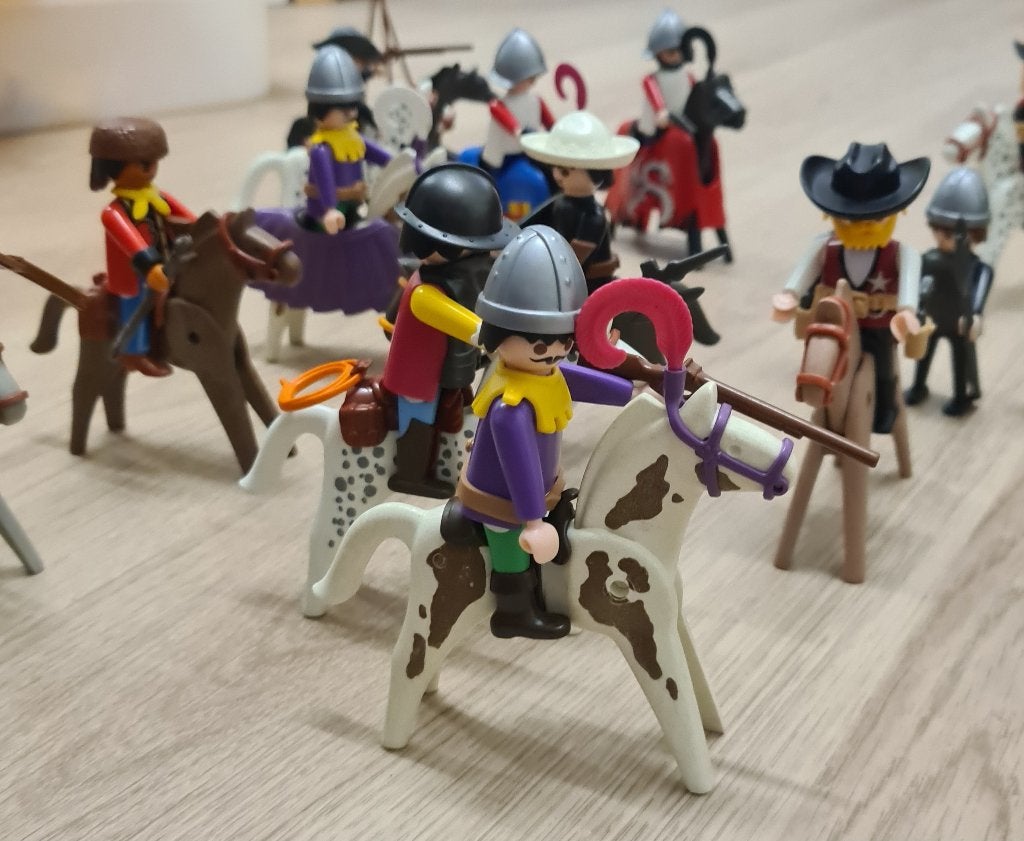 Playmobil figuren op paarden, Gebruikt, Losse onderdelen, Kasteel/Fort, Historisch