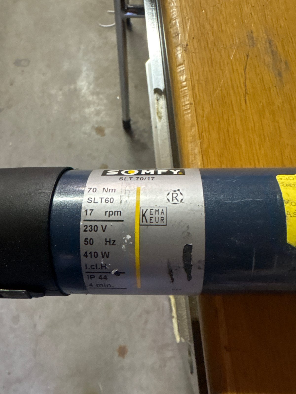 Somfy SLT 70/17 Rolluikmotor - 70 Nm, 17 rpm, Doe-het-zelf en Verbouw, Ophalen, Gebruikt, Elektromotor, 1400 tot 1800 rpm