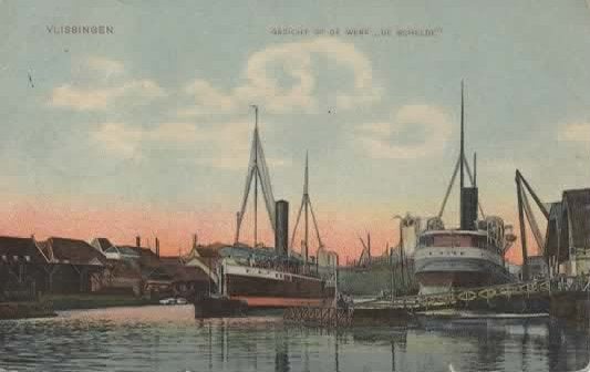 Vlissingen Gezicht op de werf De Schelde, Verzenden, Voor 1920, Gelopen, Zeeland