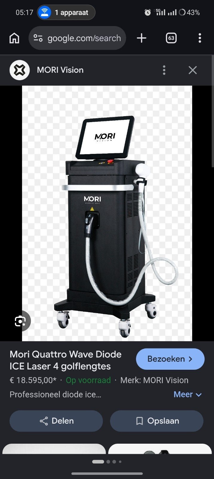 8 x Mori Quattro Wave Diode ICE Laser 4 golflengtes, Ophalen of Verzenden, Nieuw, Overige typen