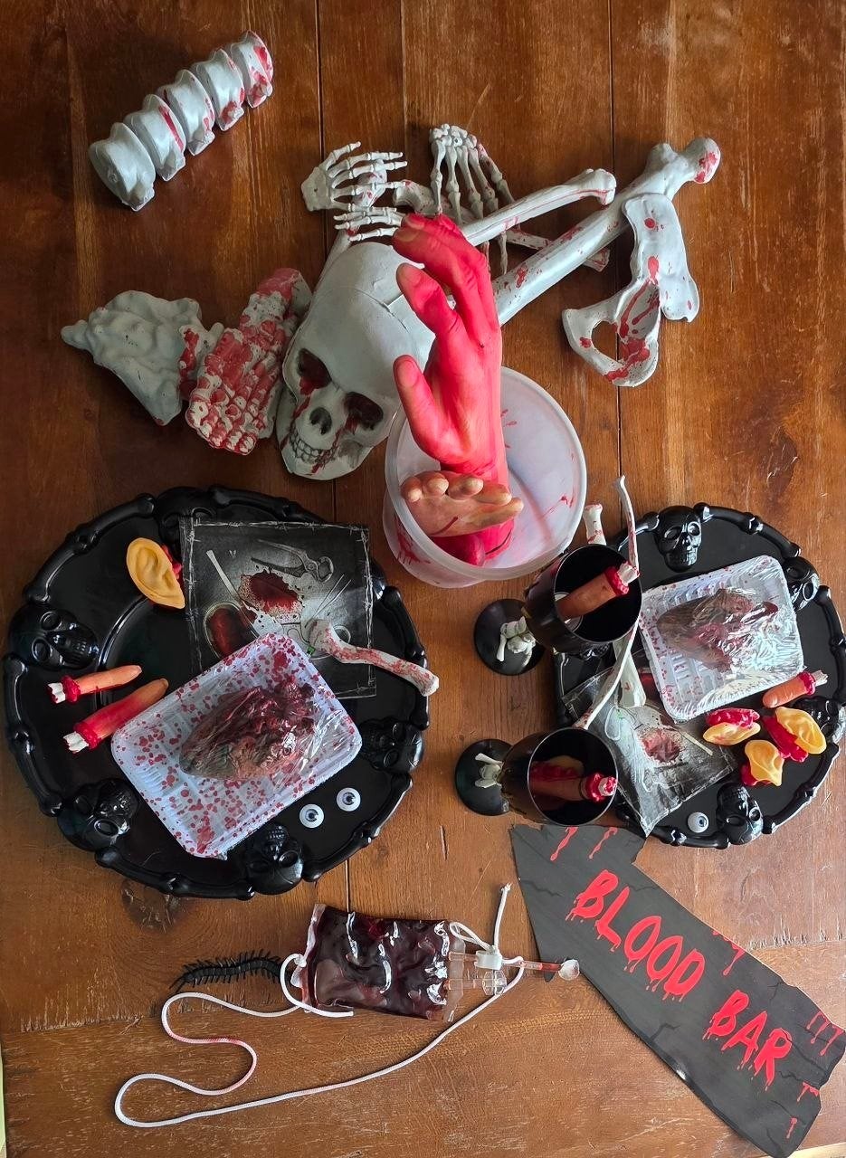 Halloween Diner Decoratie Set - Griezelig Tafereel, Versiering, Gebruikt, Halloween of Griezel, Onbekend