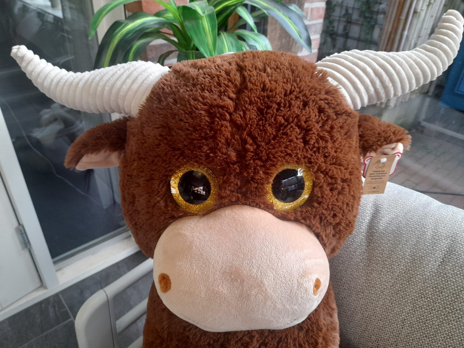Grote knuffel stier - Landahl - 100% gerecycled 63cm, Ophalen, Overige merken, Overige karakters, Overige typen