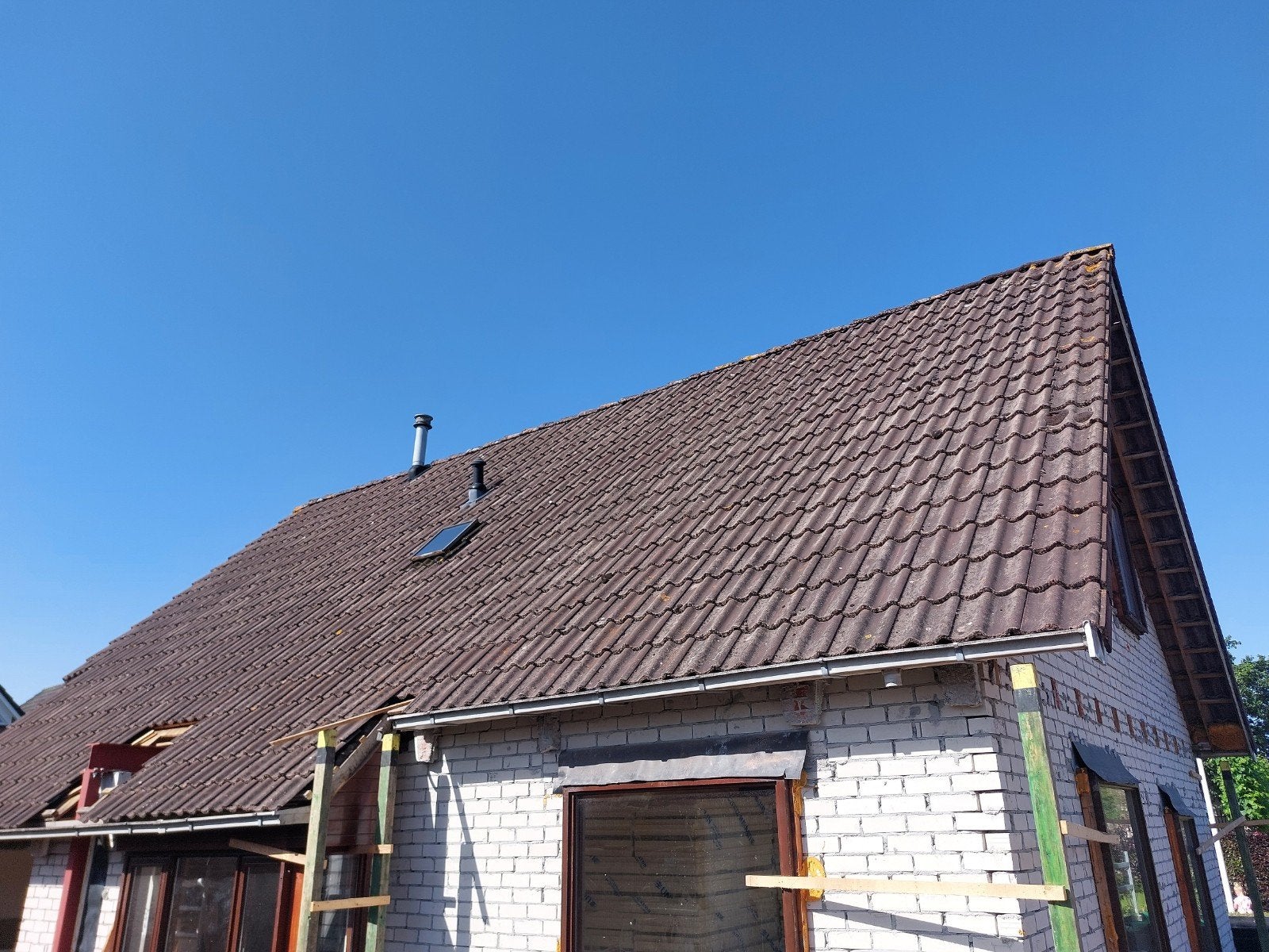 Teeuwen gebruikte betondakpannen, bruin, Ophalen, Gebruikt, Steen of Klei, 15 m² of meer