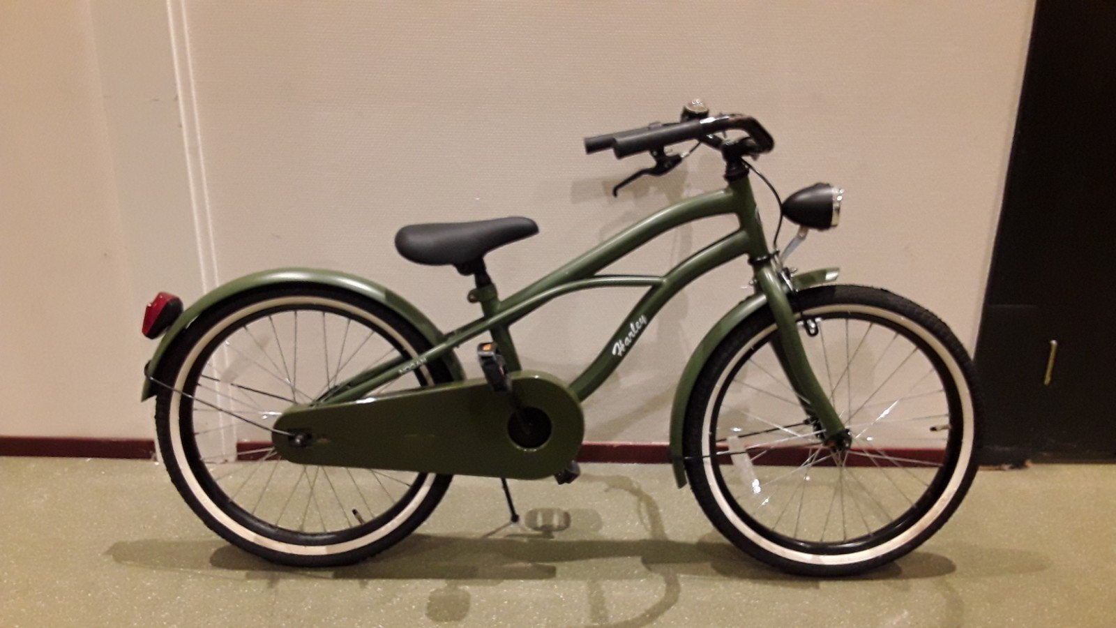 Harly Kinderfiets - Groen, 20 inch, Terugtraprem, Gebruikt, Ophalen of Verzenden, Harly, Terugtraprem