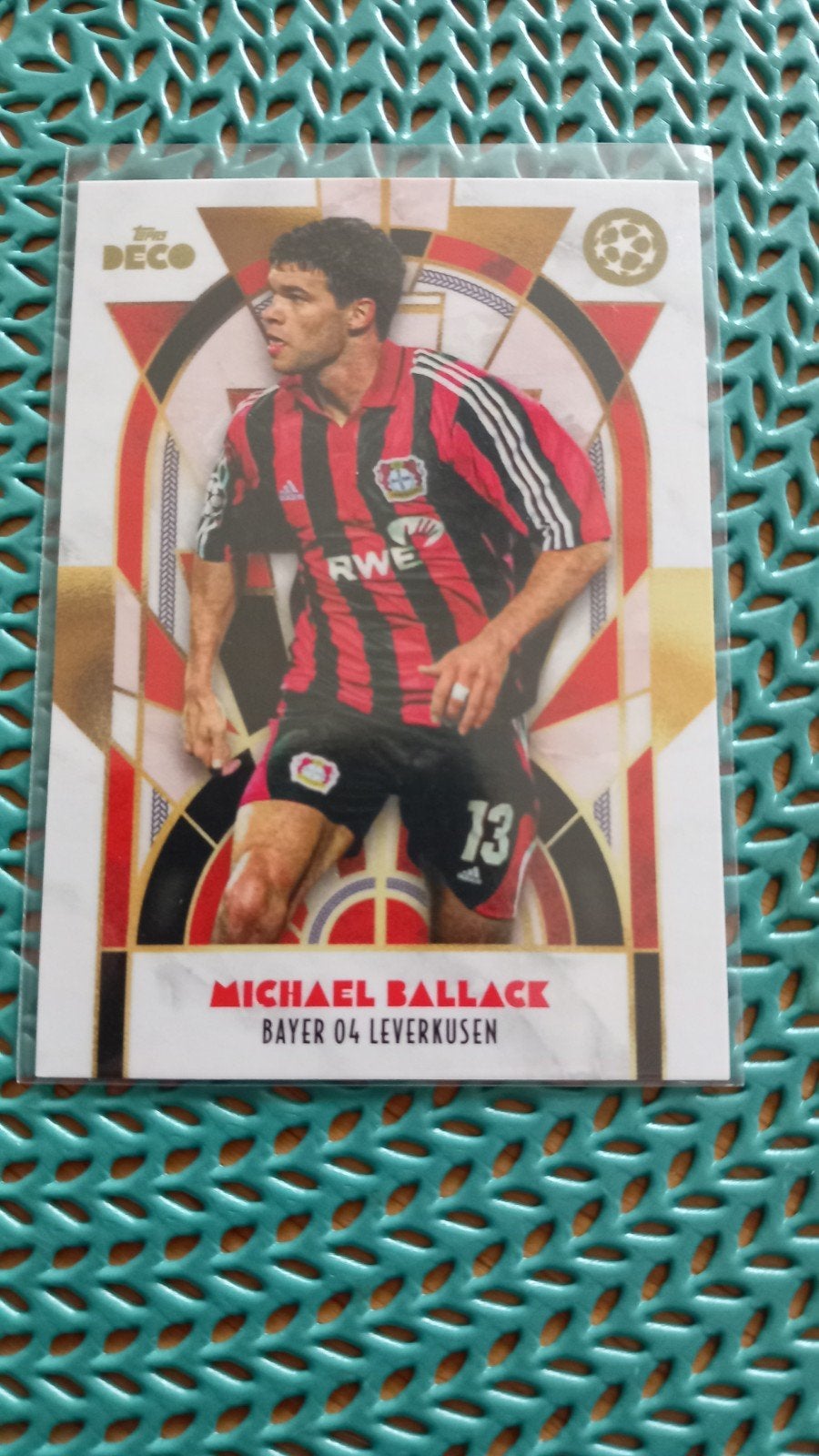Michael Ballack Topps Deco Spelerskaart Bayer 04 Leverkusen, Verzenden, Zo goed als nieuw, Buitenlandse clubs, Spelerskaart
