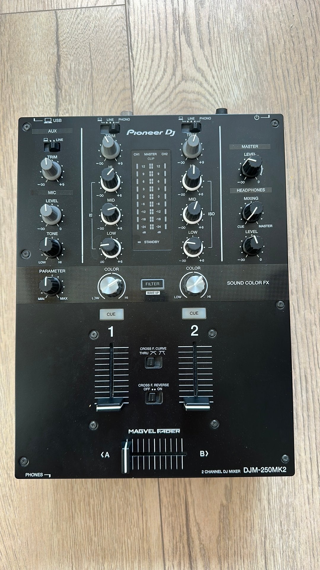 Pioneer DJM-250 MK2  2 kanaals mixer, Muziek en Instrumenten, Mengpanelen, Ophalen, Gebruikt, Minder dan 5 kanalen, Microfooningang