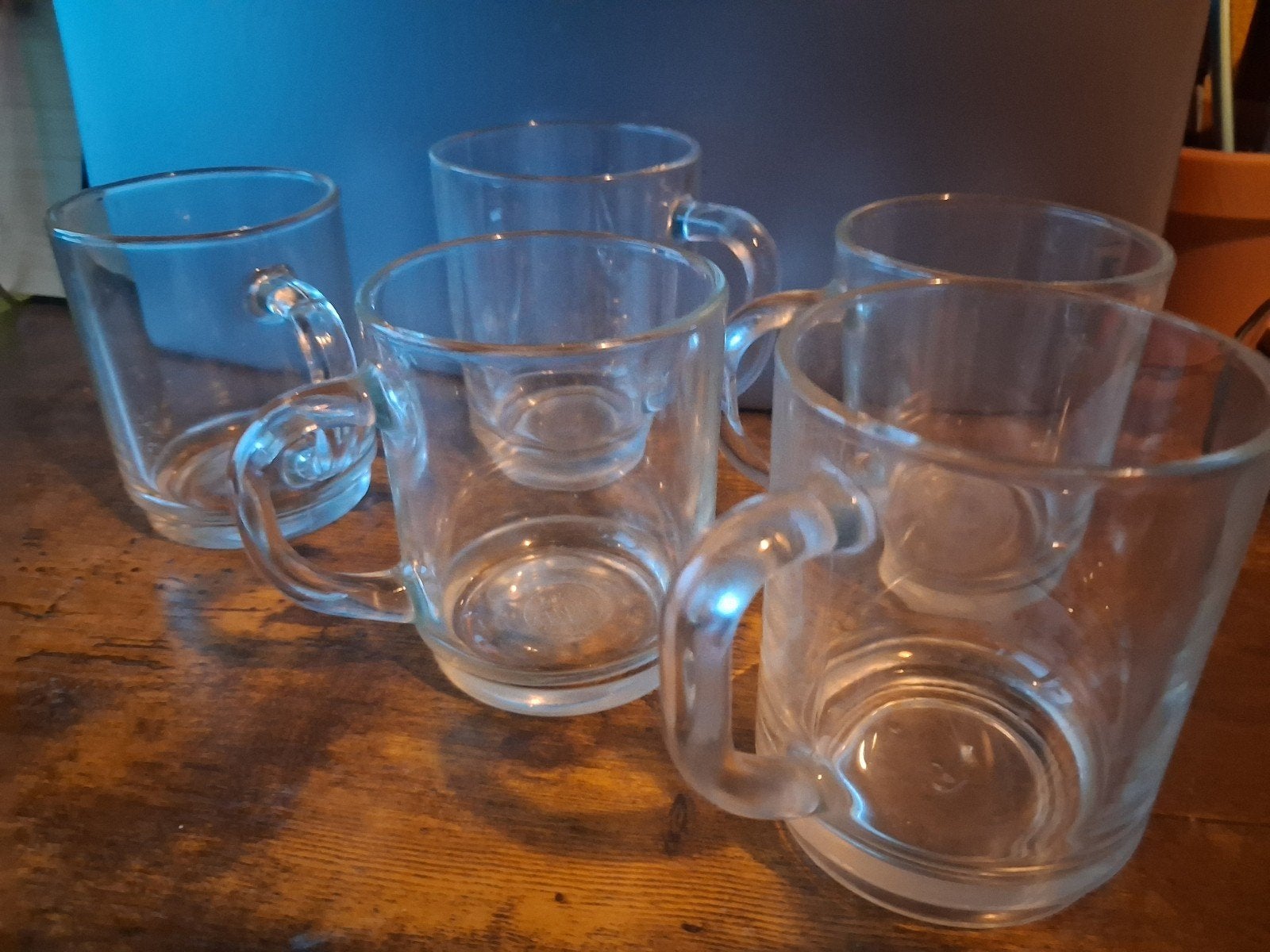 5 theeglazen, Glas of Glazen, Gebruikt, Ophalen of Verzenden, Glas
