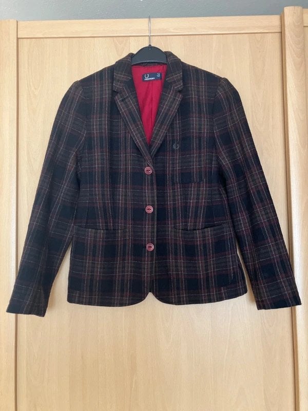 Fred Perry blazer, Maat 38/40 (M), Zwart, Ophalen of Verzenden, Zo goed als nieuw