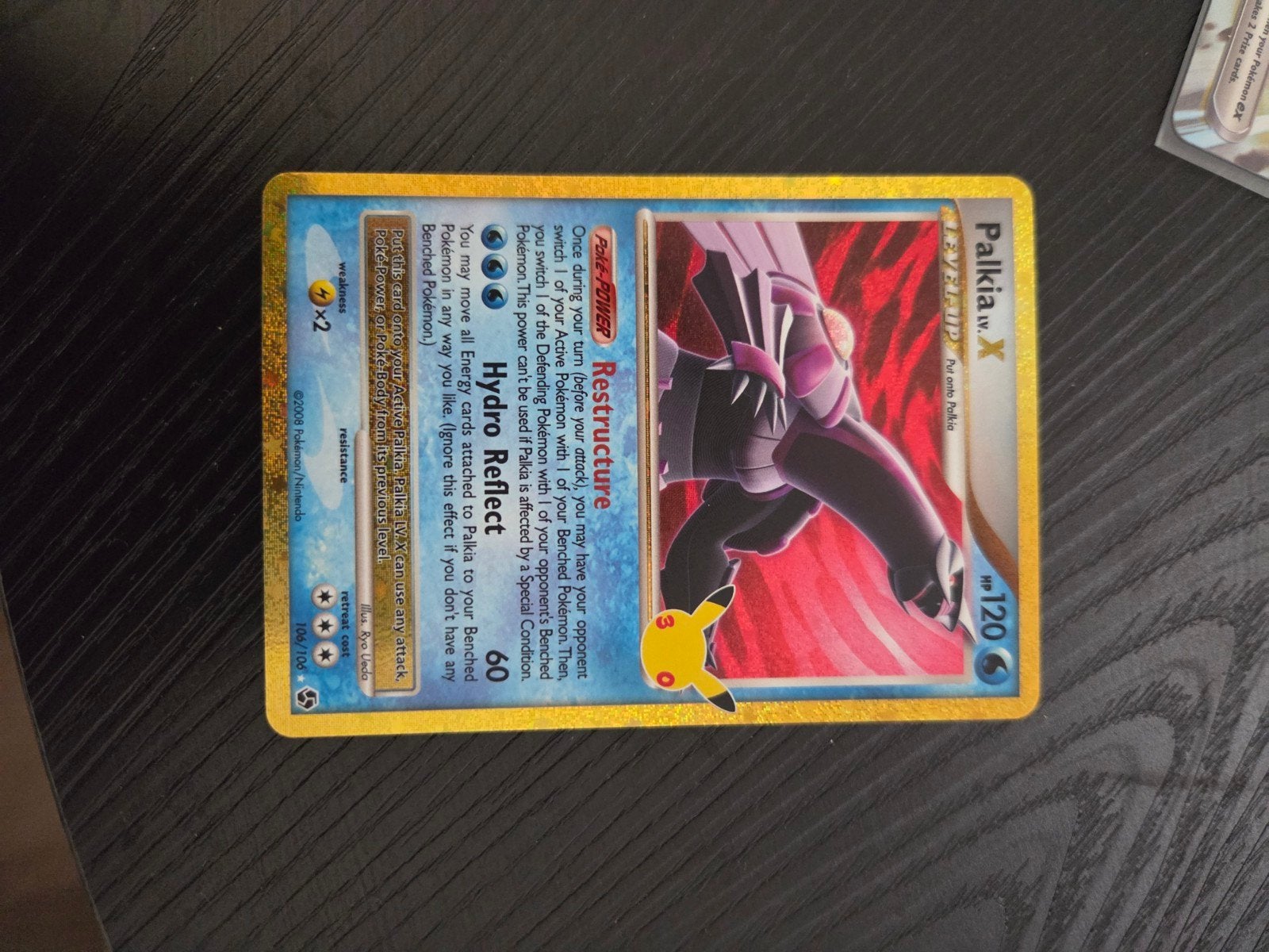 Palkia Lv.X Pokémon Kaart - Celebrations Classic Collection, Ophalen of Verzenden, Zo goed als nieuw, Losse kaart, Foil